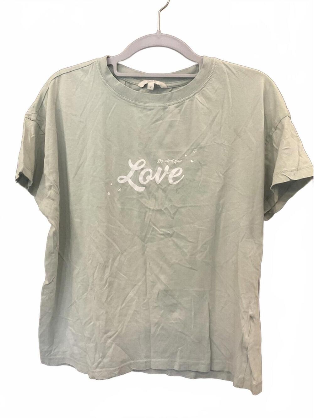 Ckn Clockhouse Women’s Greenish Short Sleeve Love Tee Size M